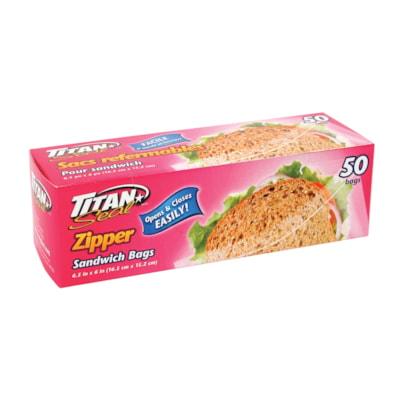 TITAN ZIPPER BAGS SMALL 50PK