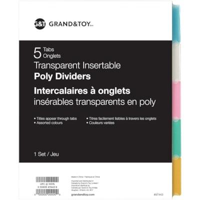 G&T POLY INSERTABLE 5TAB