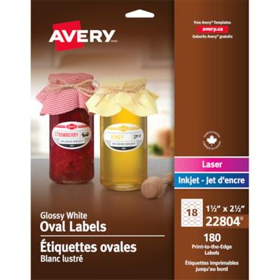 PRINT-TO-THE-EDGE OVAL LABELS