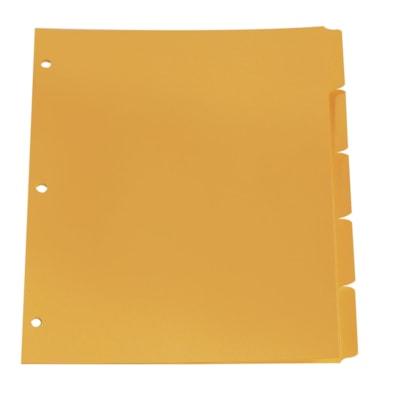 BINDR INDX PLAIN 5TAB LTR BUFF