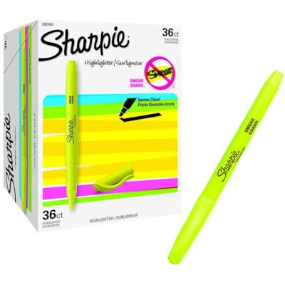 SHARPIE PKT HL FL. YELLOW 36CT