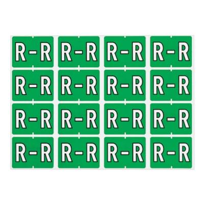 LABEL ALPHABETIC LT GRN -R-