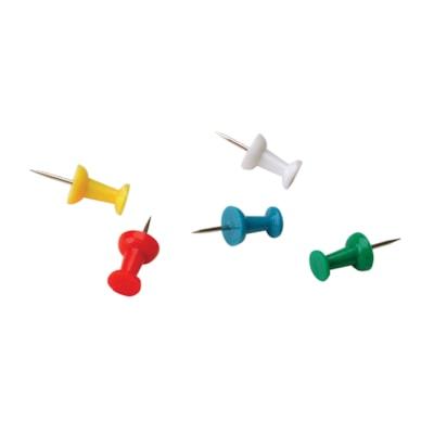 PUSH PINS ASST.100/PK STEEL PT