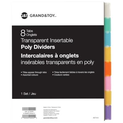 G&T POLY INSERTABLE 8 TAB