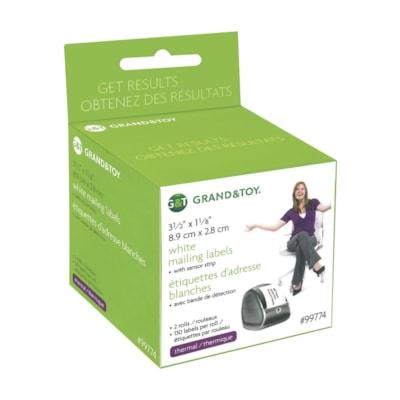 PRINTER LABEL 3-1/2X1-1/8 WHT