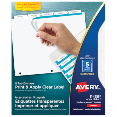 INDEX MAKER 5 SETS 5 TAB LTR
