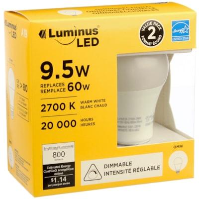LED BULB 9.5W OMNI A19 2700K