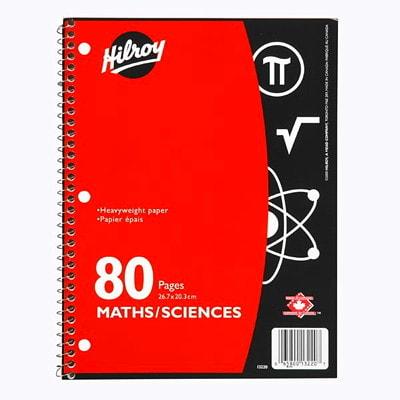 MATH & SCIENCE BK COIL 80 PG