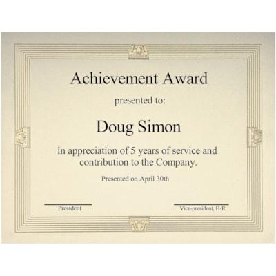 ST.JAMES CERTIFICATE GOLD FOIL