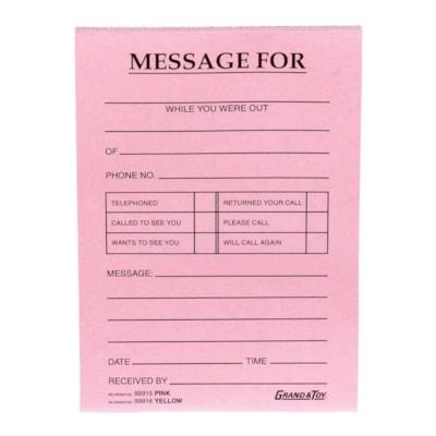 PHONE MESSAGE PAD PINK