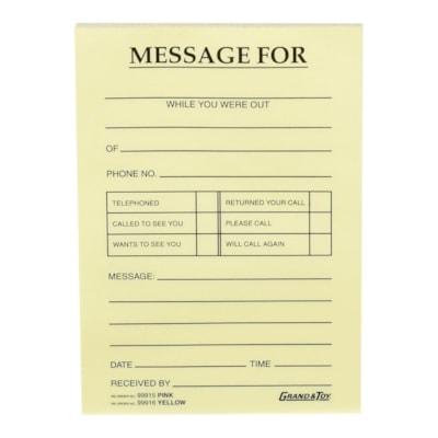 PHONE MESSAGE PAD YELLOW