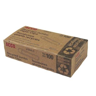 ACCO RECYCLE PAPERCLIPS JUMBO