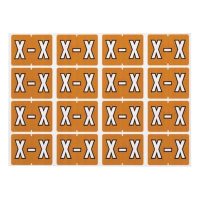 LABEL ALPHABETIC LT BROWN -X-
