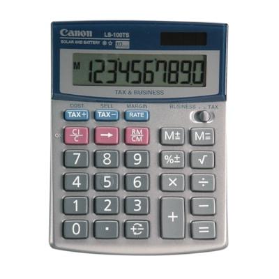 Canon LS-100TS Business Calculator - 10 Digits - LCD - Battery/Solar Powered - 1.3" (32 mm) Height x 4.1" (103 mm) Width x 5.3" (135 mm) Depth