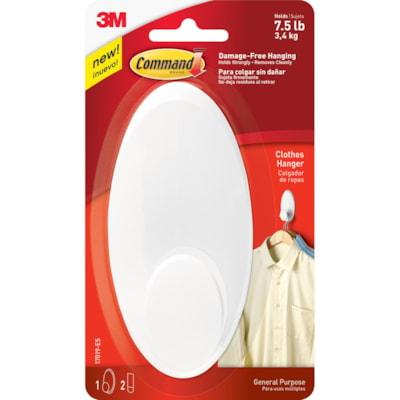 3M COMMAND CLOTHES HANGER WHT
