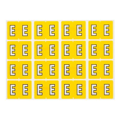 LABEL ALPHABETIC YELLOW -E-