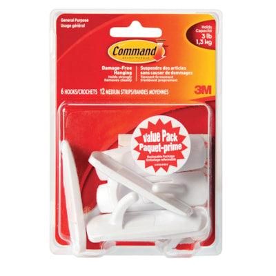 HOOK MED COMMAND 3M ADHESIVE