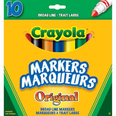Crayola Broad Line Markers, Assorted Colours, 10/PK*
