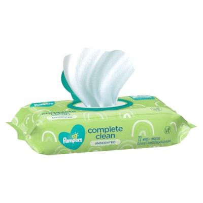 Pampers Complete Clean Cleaning Wipe - White - 72 / Pack