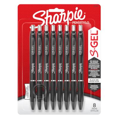 SHARPIE GEL 0.7MM 8CT BLACK