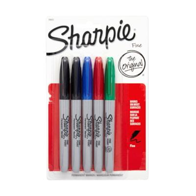 PEN SHARPIE FINE 5/PK ASSR'D