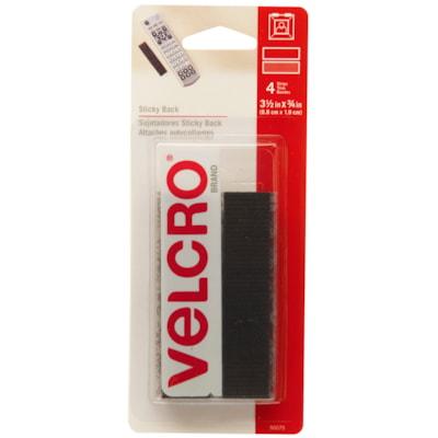 VELCRO GEN PURP STRIPS 4PK BLK
