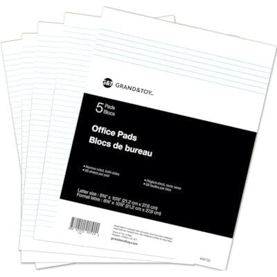 OFFICE PAD LTR WHT NARROW RULD