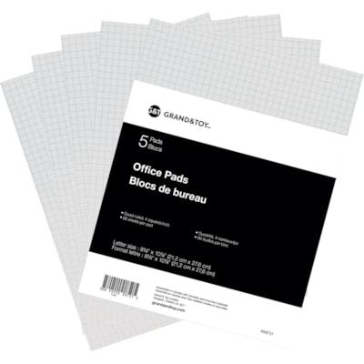 OFFICE PAD WHT LTR 4 QUAD/IN