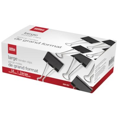 OD BINDER CLIPS 2  BLK 12PK