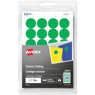 AVERY COLOUR CODING LABELS GRN