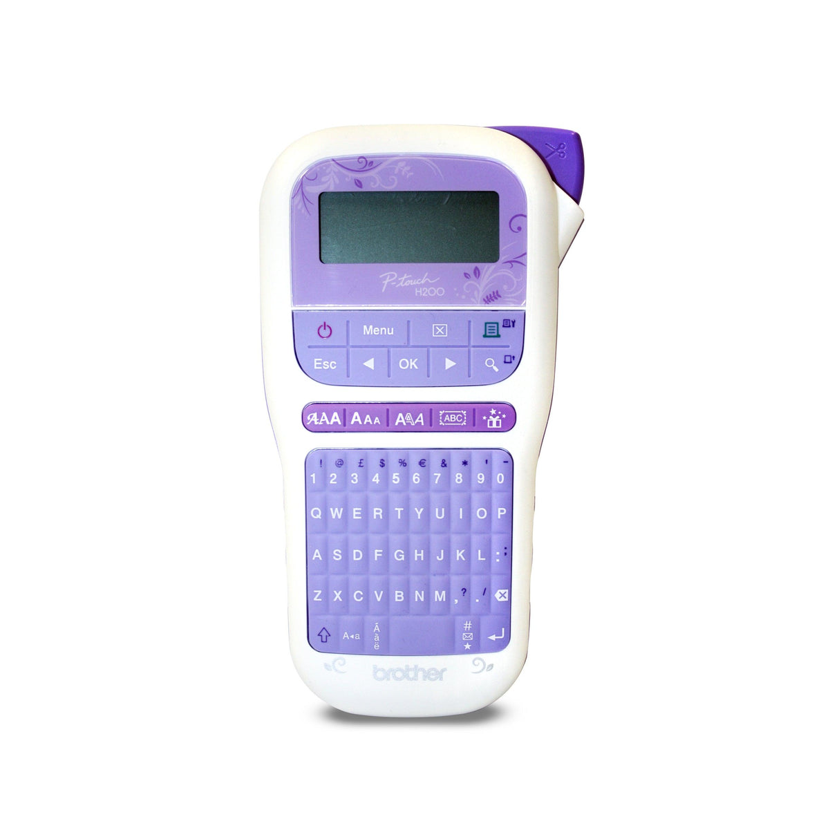 Brother PT-H200BP Electronic Labelling System, Thermal Transfer - 6 Fonts - 9 Text Style - 180 dpi - Tape - Power Adapter - 6 Batteries Supported - AAA - Alkaline - Handheld - Compact, QWERTY, Hot Key, Vertical Printing, Manual Cutter