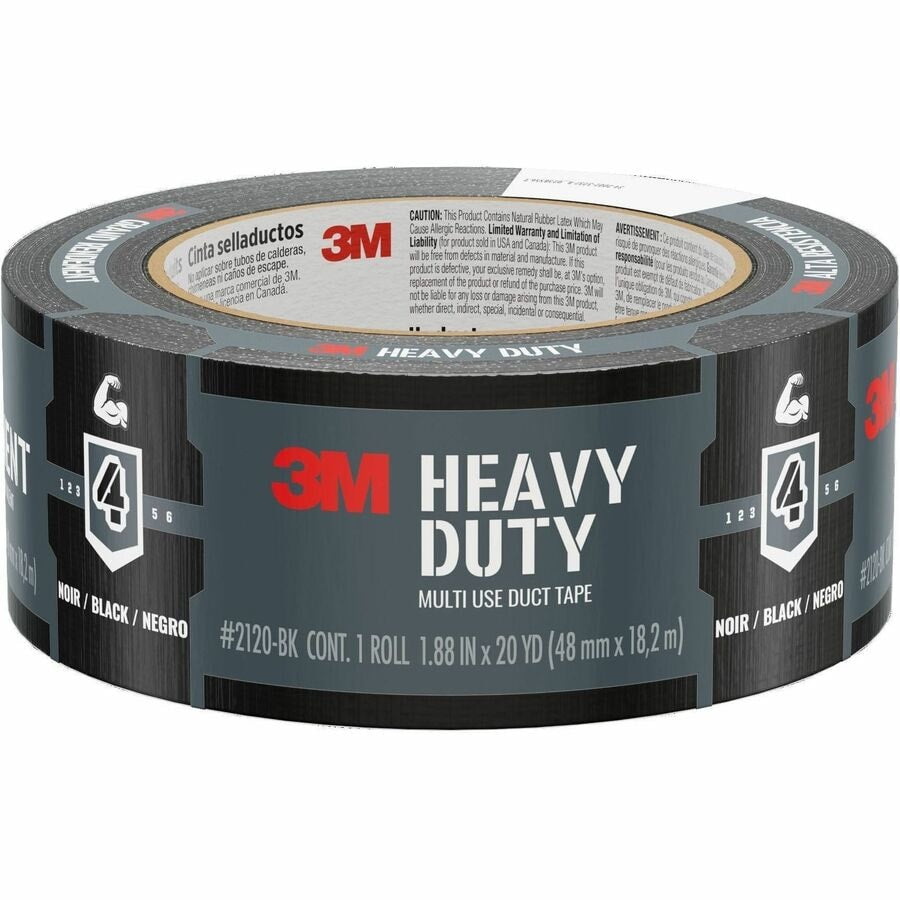 3M 2120-BK Heavy Duty Duct Tape - Black - 20 yd x 1.88" - 1 Each