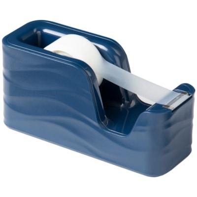 Scotch Desktop Tape Dispenser C20-WAVE-MB - 1" Core - Refillable - Sleek Style, Non-skid Base, Weighted Base - Blue