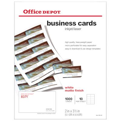 OD BUSINESS CARDS WHT 1000PK