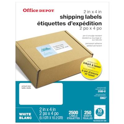 OD SHIPPING LABEL 2X4 2500CT