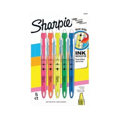 SHARPIE ACCENT LIQUID 5PK ASST