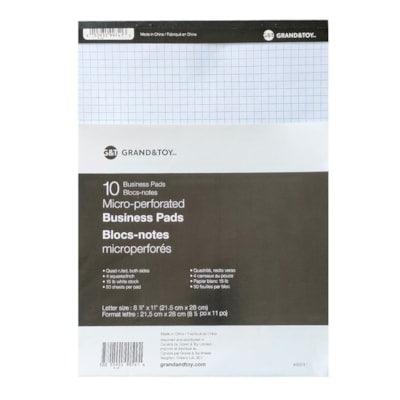 G&T BIZ PAD QUAD RULE LETTER