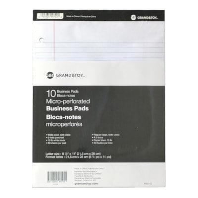 G&T BIZ PAD WIDE RULE LTR3HOLE