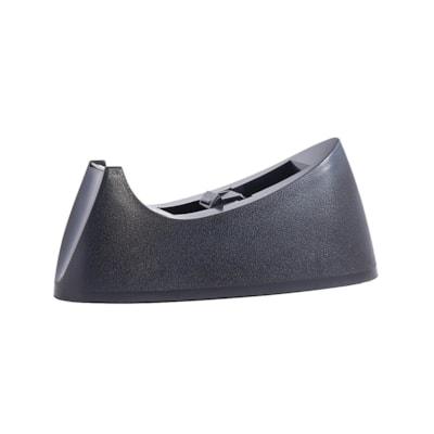 Acme United Rounded Design Deluxe Desk Tape Dispenser - 1" (25.40 mm) Core - Plastic, Metal - Black - 1 Each
