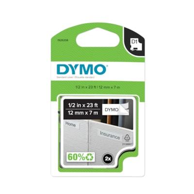 DYMO D1 BLCK ON WHITE 2PK 1/2