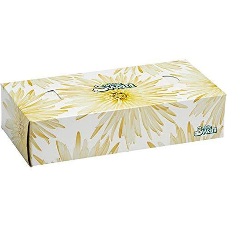 White Swan Facial Tissue - 2 Ply - 7.40" (187.96 mm) Width x 8.20" (208.28 mm) Length - 100 Sheets / Box - 30 Boxes - White