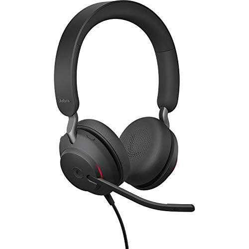 Jabra Evolve2 65 UC Wireless Headphones, Stereo, Black – Wireless Bluetooth Headset for Calls and Music, 37 Hours of Battery Life, Passive Noise Cancelling Headphones, Stereo (USB-C)
