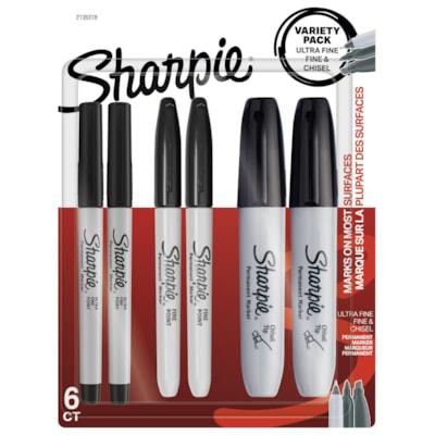 SHARPIE FN/UF/CHISEL BLK 6CT