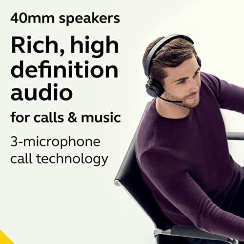 Jabra Evolve2 65 UC Wireless Headphones, Stereo, Black – Wireless Bluetooth Headset for Calls and Music, 37 Hours of Battery Life, Passive Noise Cancelling Headphones, Stereo (USB-C)
