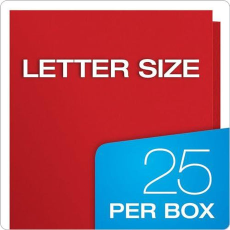 Oxford Twin Pocket Folders, Letter Size, Red, 25 per Box (57511)