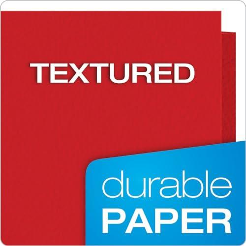 Oxford Twin Pocket Folders, Letter Size, Red, 25 per Box (57511)