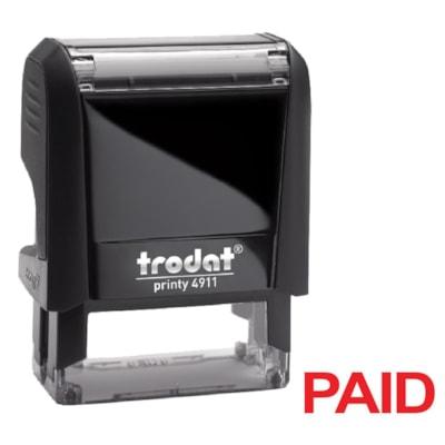 STAMP RED  PAID  SELF INK
