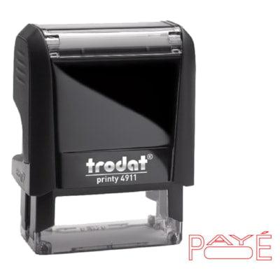 STAMP PAYÉ SELF INK FRENCH RED