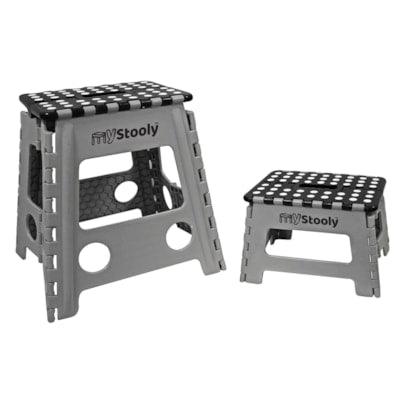 FOLDING STEP STOOLS BLCK 2PACK