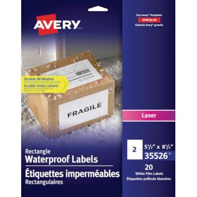 AVERY WTRPF LABL 5 1/2 X8 1/2